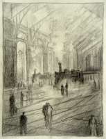 Bahnhof mit Figuren