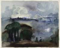 Landschaft mit Nebel