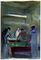 Billardspieler, Café de la Gare